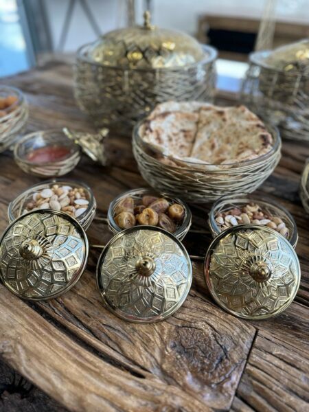 طقم تقديم نيست كميج 3 زبديات -ذهبي