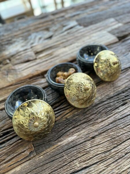 طقم تقديم غراس 3 زبديات - أسود