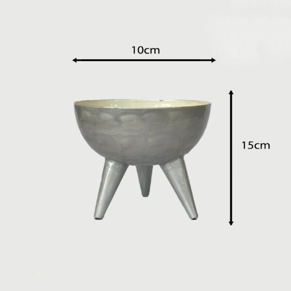 طقم تقديم مع مبخرة انامل كلاسي - رمادي مقاس وسط