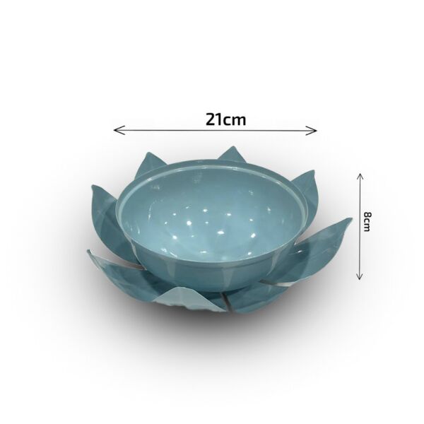 طقم تقديم مع مبخرة رتان - أبيض, كبير