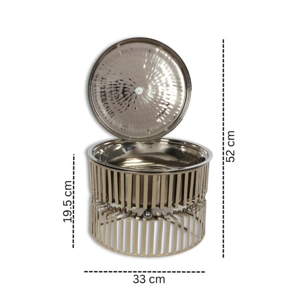 سخان طعام 2 لتر جريدلاين مع سخان ماء - شامبين ورمادي فاتح