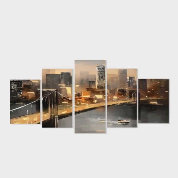 لوحه جدارية كانفس بريدج - مقسمة - 5 قطع