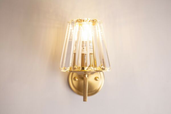 إضاءة جدارية كلاسيكية لمبة واحدة ذهبي