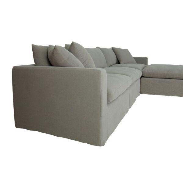 كنب زاوية يمين ويسار كلاود - رمادي