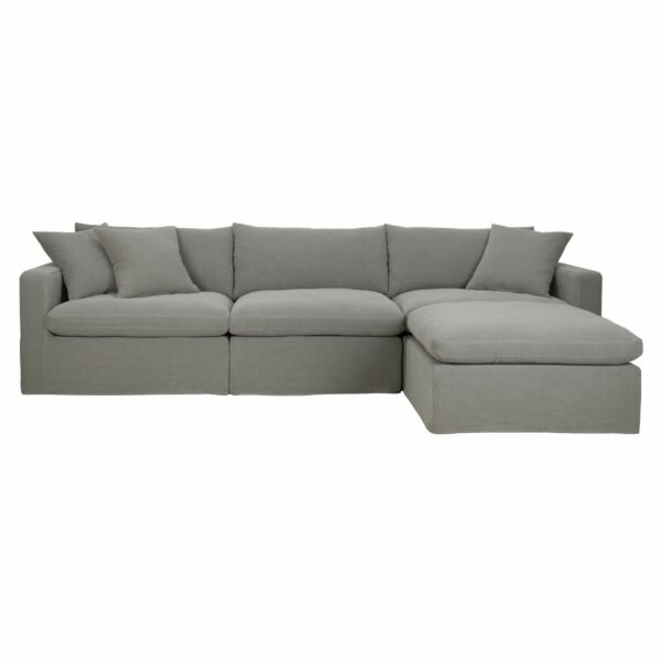 كنب زاوية يمين ويسار كلاود - رمادي