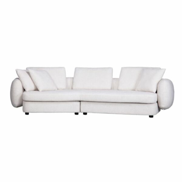 كنبة رباعية من قطعتين ناتوريل - كريمي