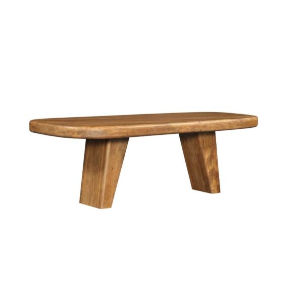 طاولة طعام صناعة يدوية 6 أشخاص ديريكو - بني فاتح