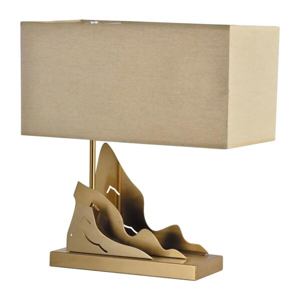 مصباح طاولة ماونتنز معدني - ذهبي