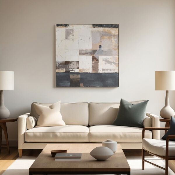 لوحة فنية مدهونة يدويًا 101x101 سم كوهين