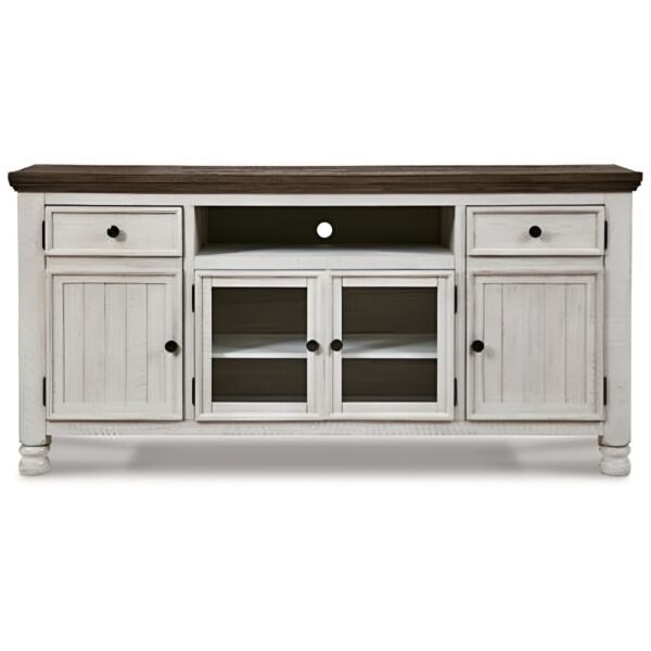 طاولة تلفزيون هافالانس - ابيض معتق ورمادي