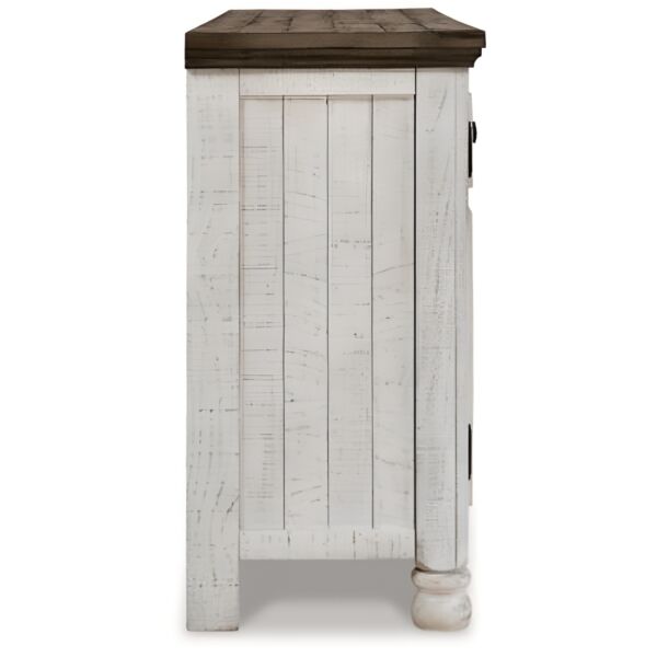 طاولة تلفزيون هافالانس - ابيض معتق ورمادي