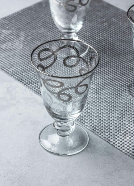 طقم كاسات ويفن- لون فضي