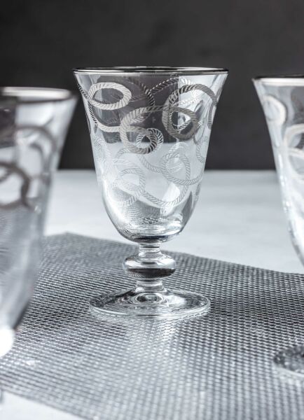 طقم كاسات ويفن- لون فضي