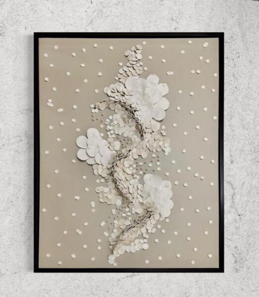 لوحة جبسية مقاس 150x100 سم بيوتي - برواز أسود