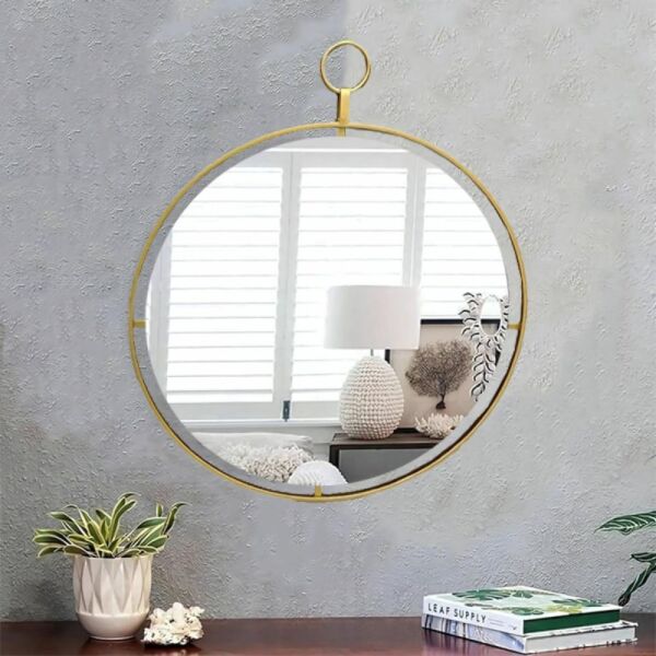 مرآة حائط دائري ارنولد 80 سم - ذهبي