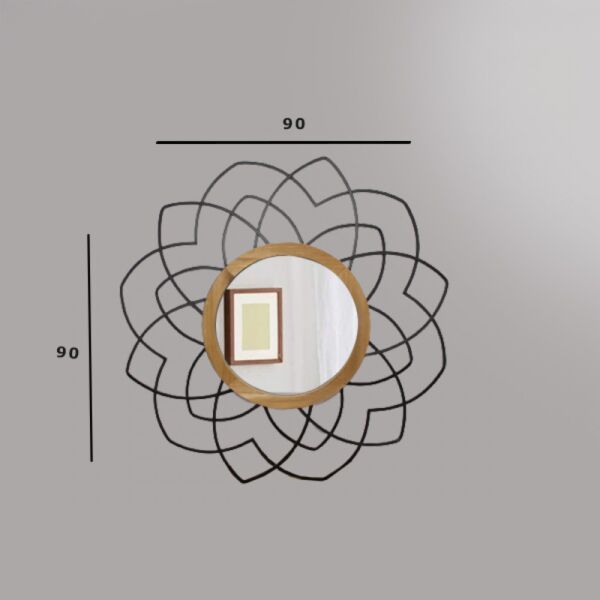 مرآة دائرية 90 سم - اسود
