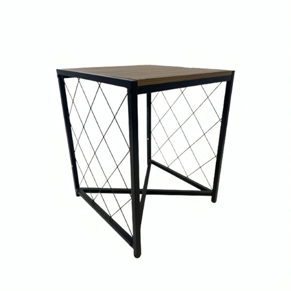 طاولة جانبية جيري - خشبي فاتح واسود