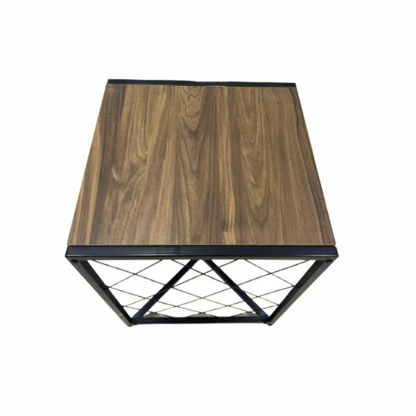 طاولة جانبية جيري - خشبي فاتح واسود