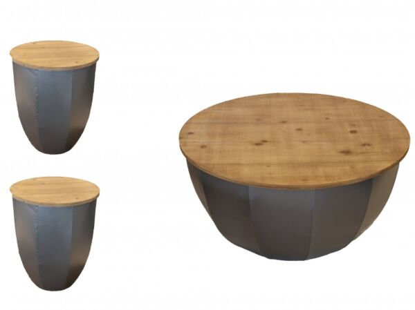 طقم طاولة قهوة وطاولات جانبية سكالا