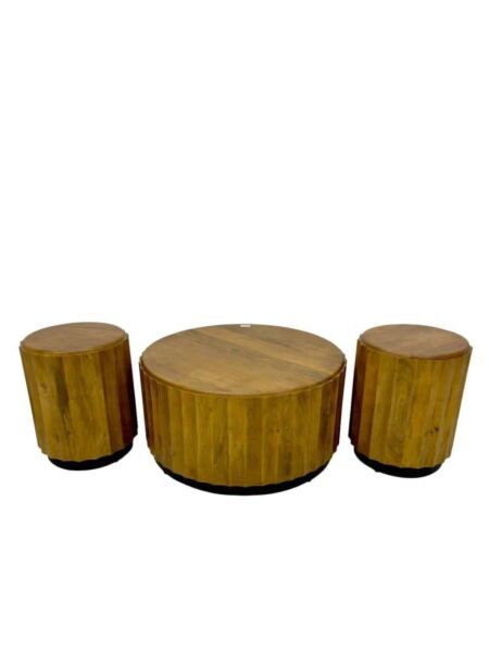 طقم طاولة قهوة خشب هندي