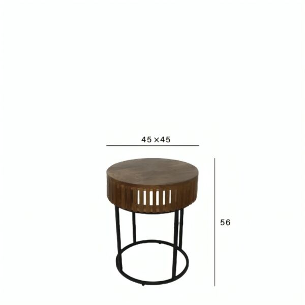 طقم طاولة قهوة كنب هندي روز - بني