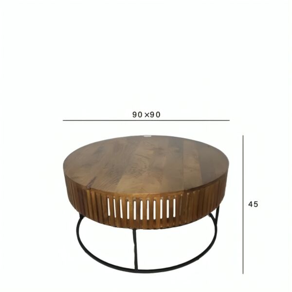 طقم طاولة قهوة كنب هندي روز - بني