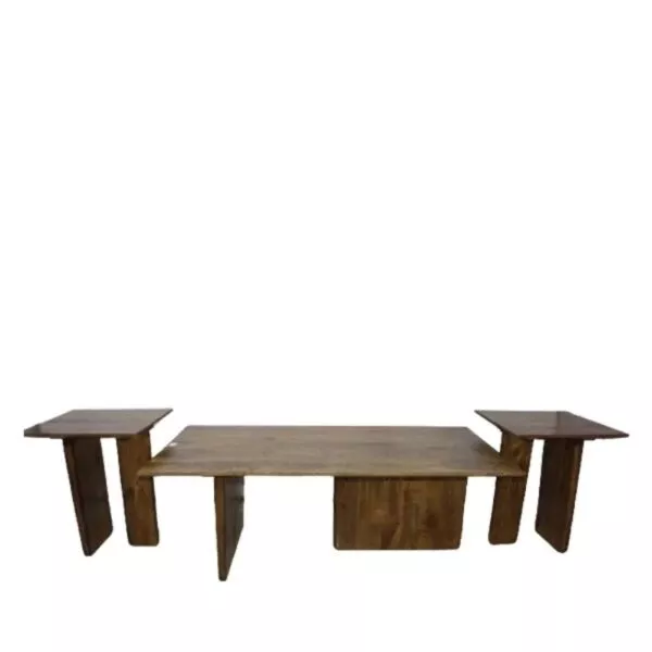 طقم طاولات خشب هندي مستطيل لاران