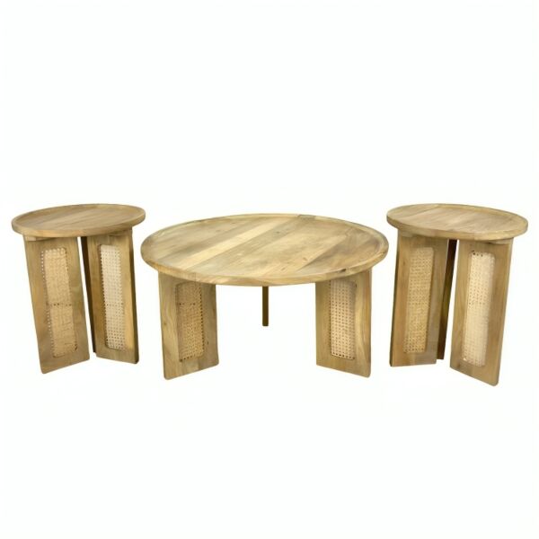 طقم طاولة قهوة وطاولات جانبية اومون