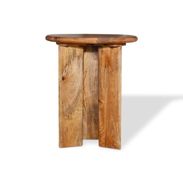 طقم طاولة قهوة وطاولات جانبية 3 قطع خشب طبيعي هندي فبريل - بني فاتح