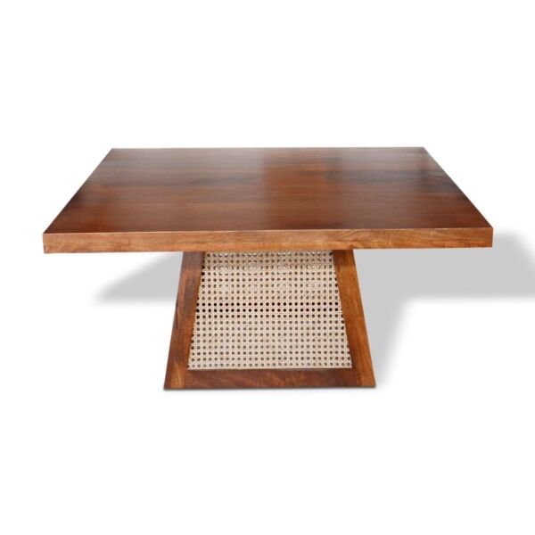 طقم طاولة قهوة 3 قطع خشب هندي طبيعي