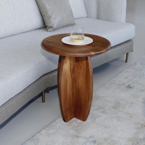 طقم طاولة قهوة خشب طبيعي هندي