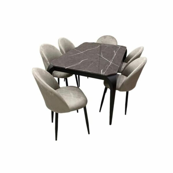 طاولة طعام ل 6 اشخاص رخام بينار