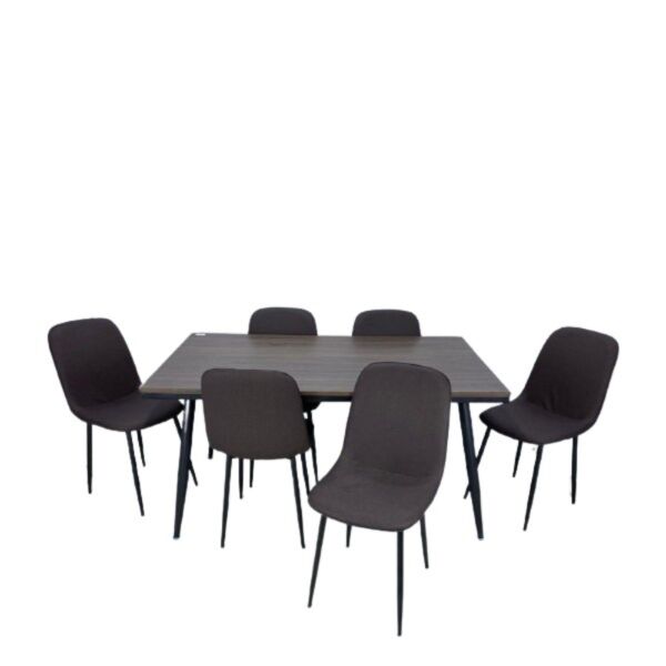 طاولة طعام 6 أشخاص سطح خشب - لوران