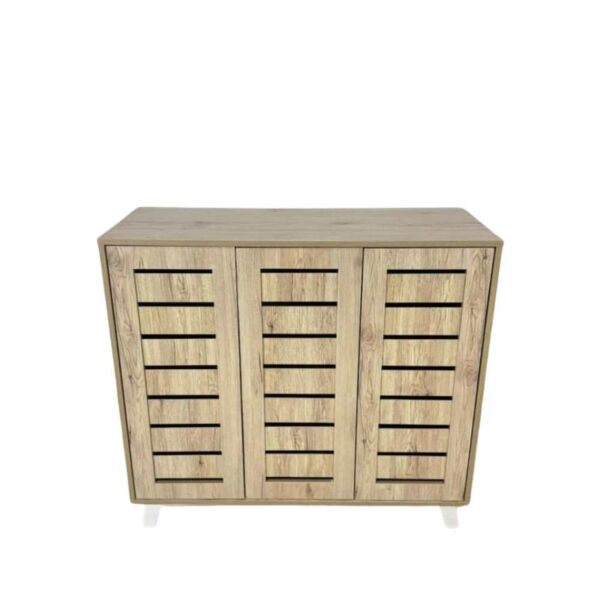 خزانة أحذية 3 باب فرود - خشبي