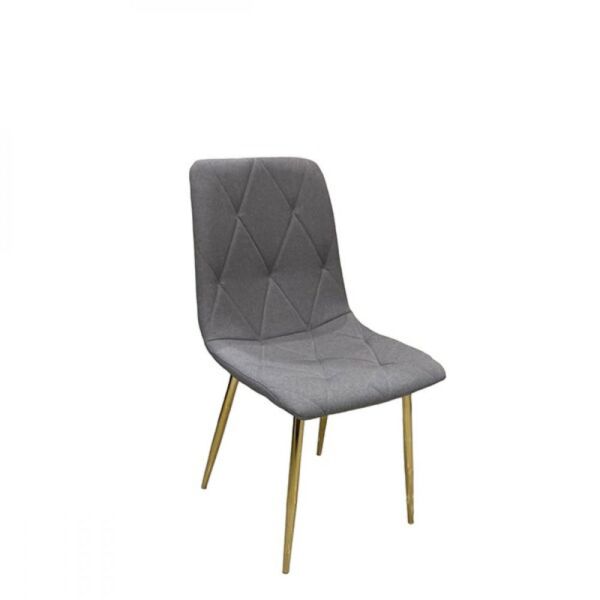 كرسي طعام قماش - رمادي