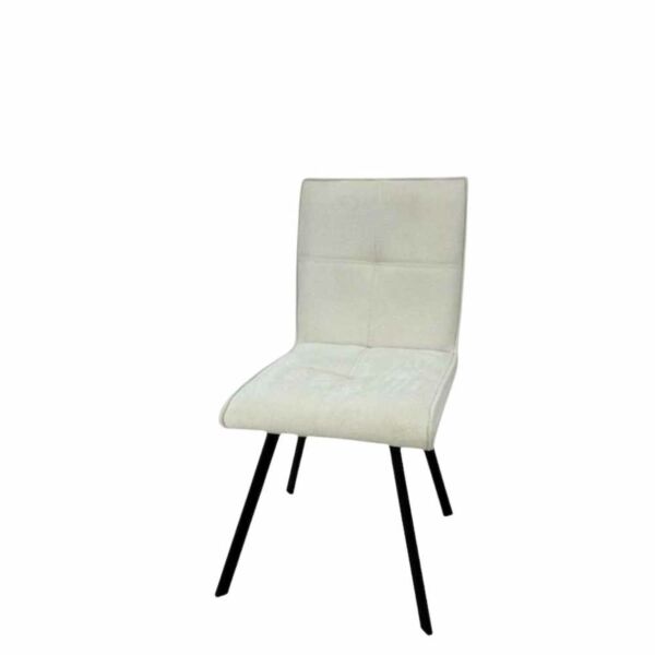 كرسي طعام رومين - ابيض وأسود