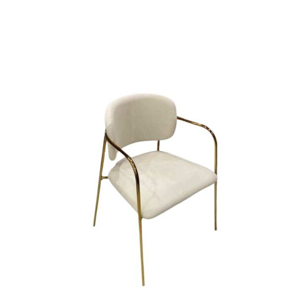 كرسي طعام برلين - كريمي وذهبي