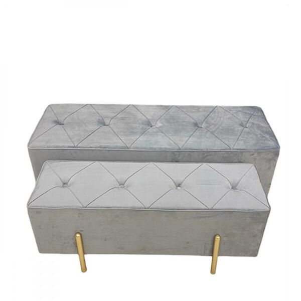 مقعد ومسند قدم رمادي