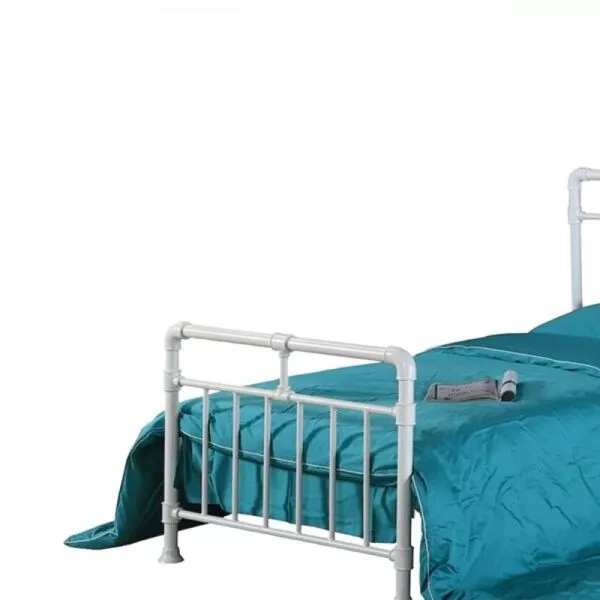 سرير مفرد بامبو ابيض