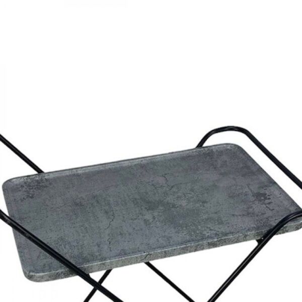 عربة خدمة مستطيلة اباري - رمادي