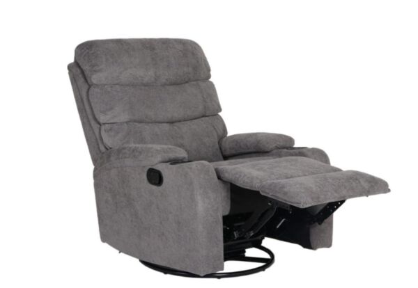 كرسي مفرد استرخاء دوار و هزاز - رمادي