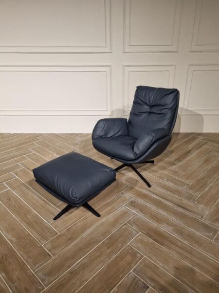 كرسي مفرد جورجيا - أزرق غامق