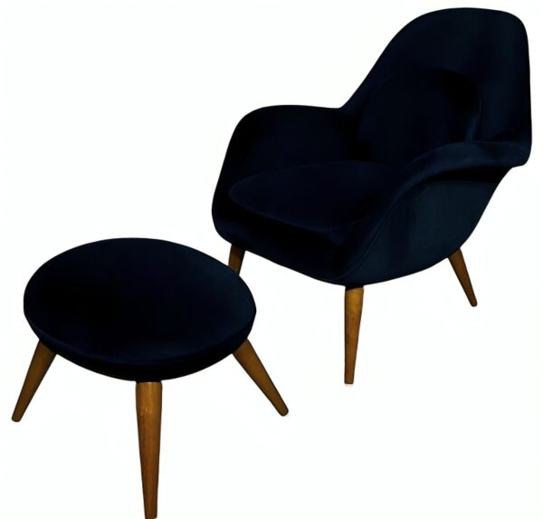 كرسي مفرد بوف ليون - ازرق غامق