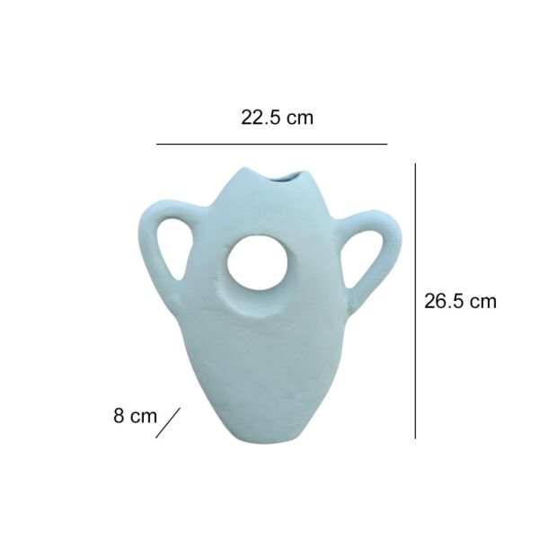 مزهرية ميتشا - ابيض