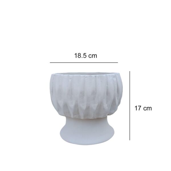 مركن زرع مع حامل كوستا - ابيض