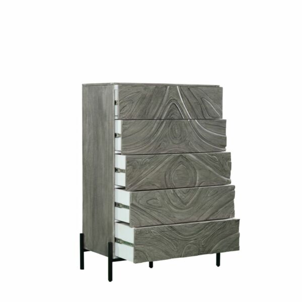 وحدة تخزين ادراج روبيكا - رمادي واسود