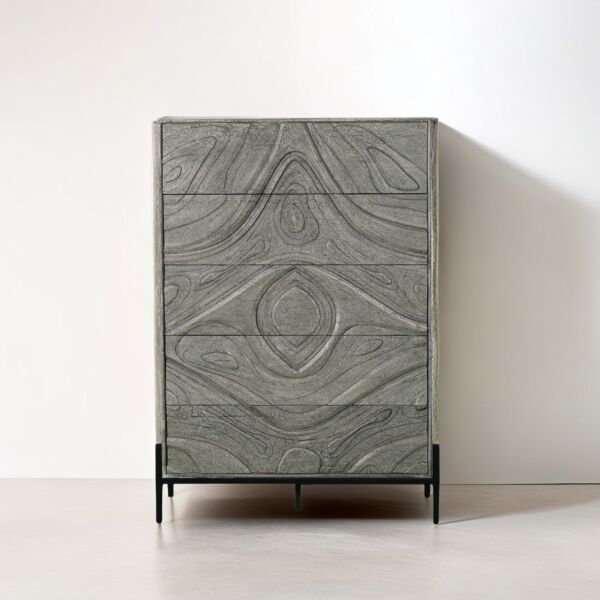 وحدة تخزين ادراج روبيكا - رمادي واسود