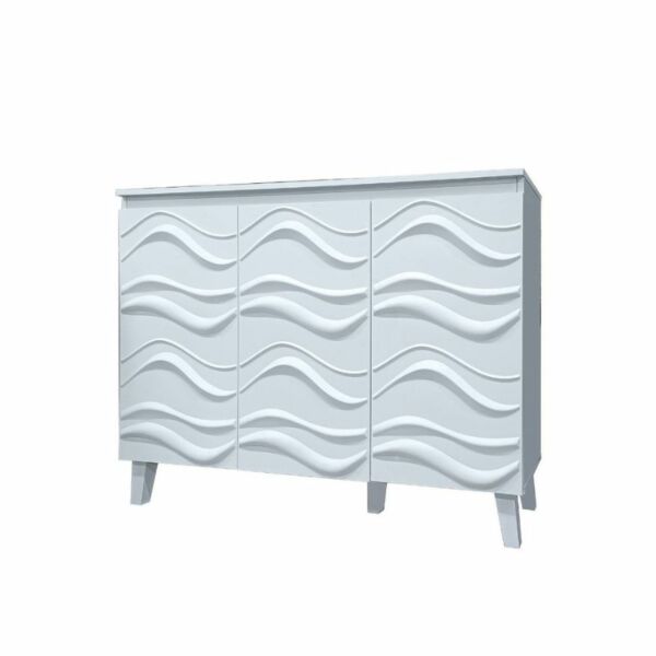 خزانة احذية 3 ابواب روي 115 سم - ابيض