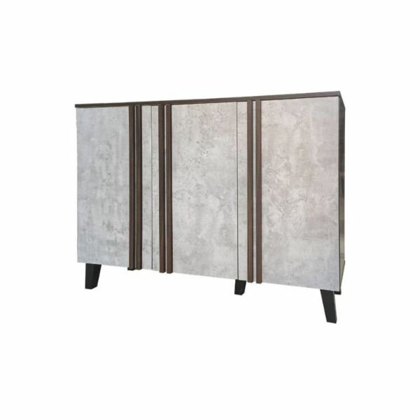 خزانة احذية 3 ابواب روشين 120 سم - بني ورمادي