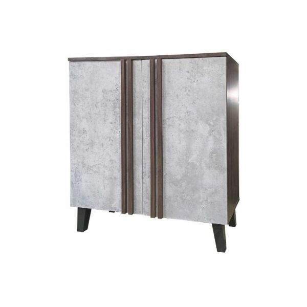 خزانة احذية بابين روشين 80 سم - بني ورمادي